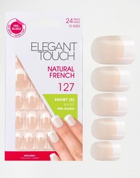 Короткие накладные ногти Elegant Touch - Французский маникюр 102