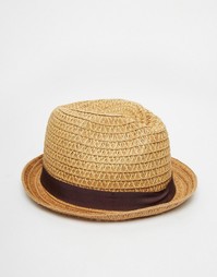 Соломенная шляпа-федора Goorin - Бежевый