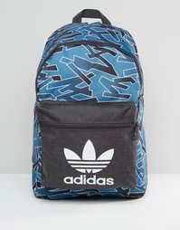 Рюкзак с принтом и шнурком adidas Originals AZ3256 - Синий