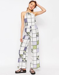 Комбинезон в клетку ASOS AFRICA x Chichia - Мульти