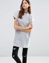 Удлиненная футболка ASOS The Ultimate - Серый