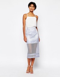 Кружевная юбка-карандаш ASOS Co-ord - Сиреневый