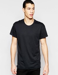 Oversize-футболка с необработанным краем Selected Homme - Черный