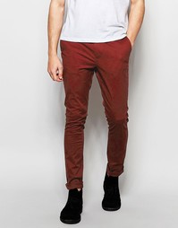 Ультразауженные коричневые чиносы ASOS - Chestnut