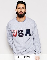 Oversize-свитшот Reclaimed Vintage USA - Серый