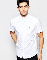 Оксфордская рубашка с короткими рукавами Selected Homme - Белый