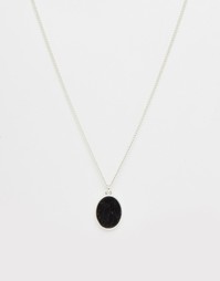 Серебряное ожерелье с подвеской-камнем Chained &amp; Ablе - Серебряный