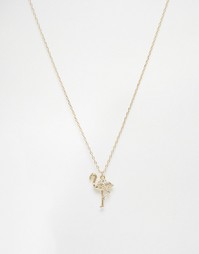 Ожерелье с фламинго Orelia - Золотой
