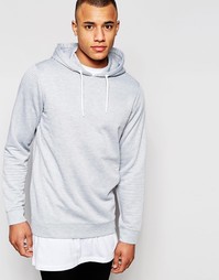 Фактурное худи через голову Jack &amp; Jones - Серый