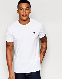 Белая облегающая футболка узкого кроя Abercrombie &amp; Fitch