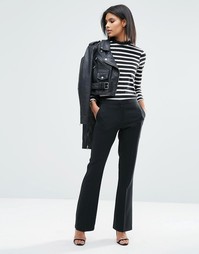 Брюки с легким клешем ASOS Tailored - Черный