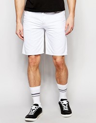 Белые джинсовые шорты прямого кроя Diesel Bustshort - Темная окраска