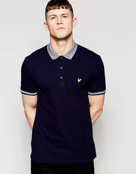 Футболка-поло с оксфордским воротником Lyle &amp; Scott - Темно-синий