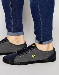 Кеды из ткани в елочку Lyle &amp; Scott Teviot - Серый