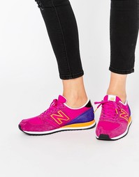 Розово-оранжевые кроссовки New Balance 420 - Hot pink