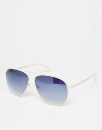 Солнцезащитные очки-авиаторы Calvin Klein - Слоновая кость