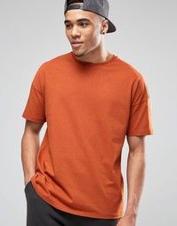 Свободная футболка ASOS - Коричневая кожа