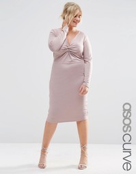 Платье-футляр миди ASOS CURVE - Серый