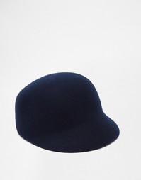 Темно-синяя фетровая кепка ASOS - Темно-синий