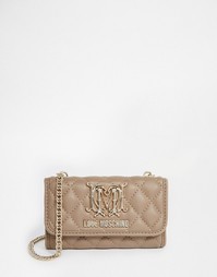 Стеганый чехол для iPhone от Love Moschino - Бежевый