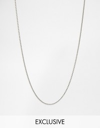 Ожерелье из плетеной цепочки Reclaimed Vintage - Серебряный