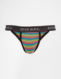 Трусы-бандаж в полоску Diesel - Черный