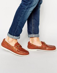 Кожаные мокасины Sperry Topsider - Рыжий