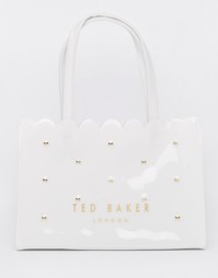 Сумка с бантиком, логотипом и фигурным краем Ted Baker - Белый