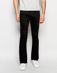 Черные узкие джинсы с легким клешем Lee Trenton - Чистый черный