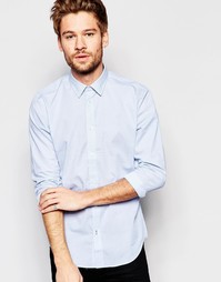 Однотонная оксфордская рубашка с длинными рукавами Esprit - Синий