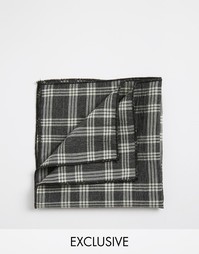 Платок для пиджака в клетку Reclaimed Vintage - Серый