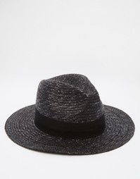 Мягкая соломенная шляпа черного цвета ASOS - Черный