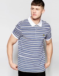 Футболка-поло в полоску ручной работы Lyle &amp; Scott - Белый