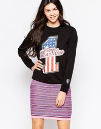 Свитшот с логотипом Love Moschino Number One - Черный