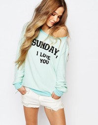 Джемпер Wildfox Sunday I love You - Salt water taffy