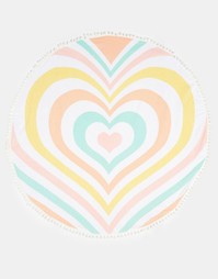 Круглое полотенце с радужным принтом в форме сердца Lolli - Ацтек