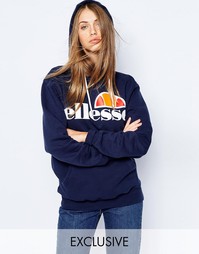 Oversize-худи с логотипом спереди Ellesse - Темно-синий