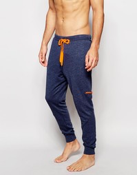 Штаны для бега слим с манжетами Calvin Klein Iron Strength - Синий