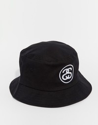 Панама с вышивкой Stussy SS - Черный
