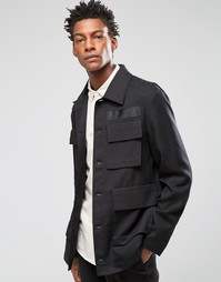Черная куртка-сафари из тенсела ASOS - Черный