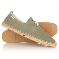 Кеды кроссовки низкие Soludos Derby Lace up Canvas Olive