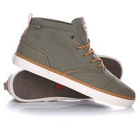 Кеды кроссовки высокие Quiksilver Heyden Canvas Shoe Green/Yellow/White