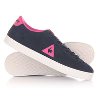 Кеды кроссовки низкие женские Le Coq Sportif Court Origin Suede Dress Blue/Ibis Ros