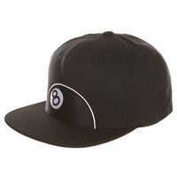 Бейсболка с прямым козырьком женский Stussy 8 Ball Cap Black