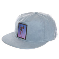 Бейсболка с прямым козырьком Stussy Tres Palmas Cap Light Blue