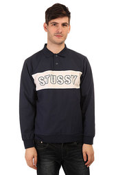 Поло Stussy Pieced Pullover Navy