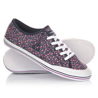 Кеды кроссовки низкие женские Le Coq Sportif Grandville Micro Flowers Dress Blue/Sp