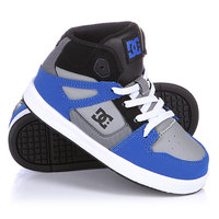 Кеды кроссовки высокие детские DC Rebound Ul Toddlers Blue/Black/Grey