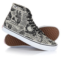 Кеды кроссовки высокие Vans Av Classic High Newsprint