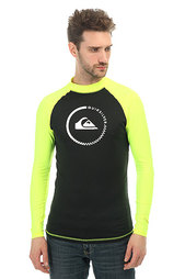 Гидрофутболка Quiksilver Lock Up Longs Black/Safety Yellow